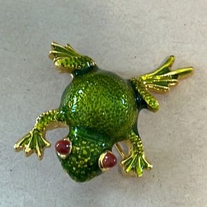 Enamel FROG pin brooch